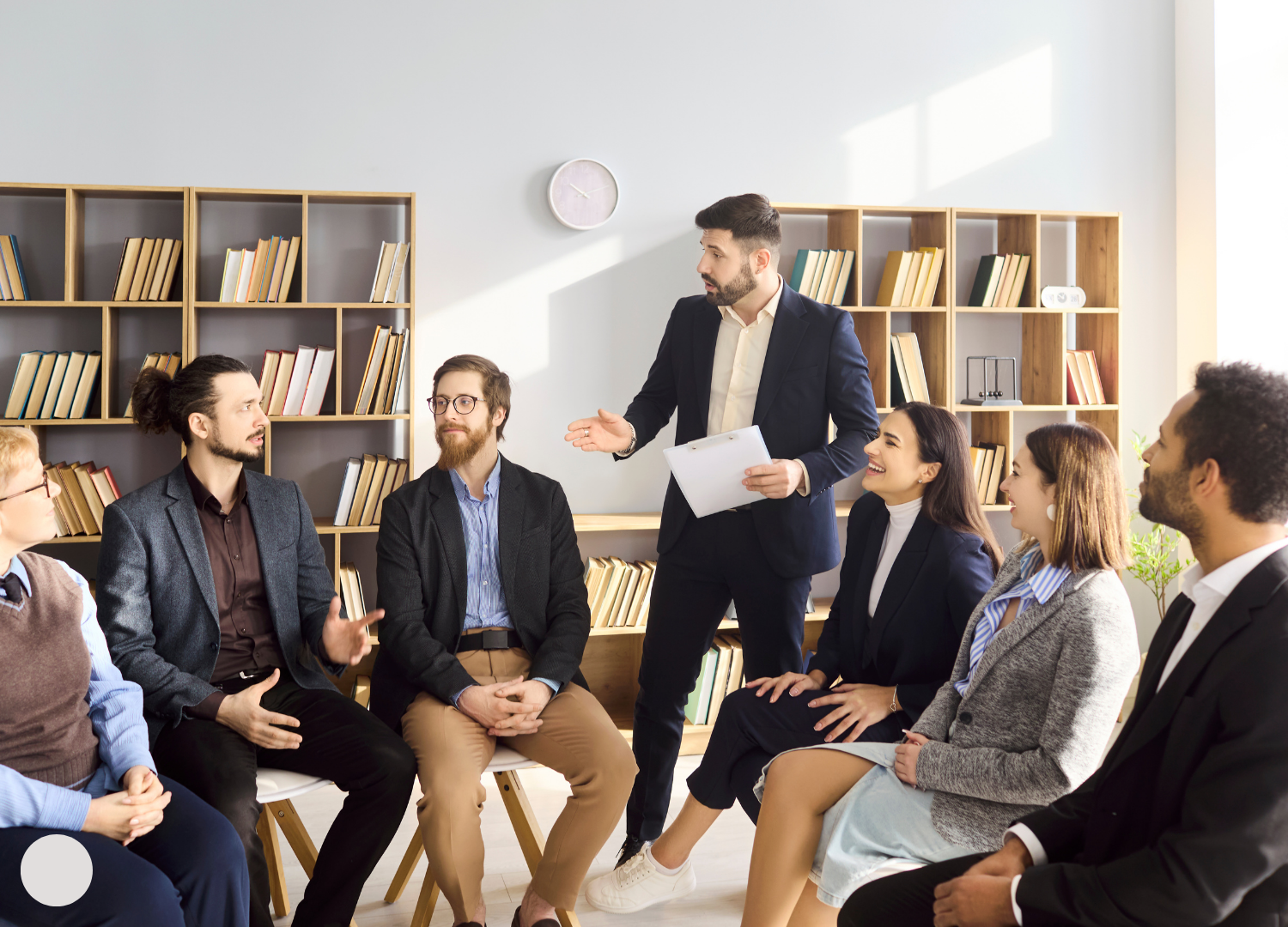 Professionals using the MBTI personality test in an organizational development workshop